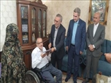 دیدار معاون استاندار تهران با جانباز ۷۵ درصد حاج محسن عابدی