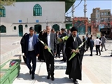 مسئولان شهرستان پردیس به مناسبت هفته دولت با آرمانهای والای شهدا تجدید بیعت کردند