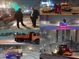 عملیات برف روبی و نمک پاشی معابر  در پی بارش نزولات آسمانی