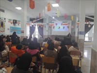 نواخته شدن زنگ انقلاب در مدرسه دخترانه شمس تبریزی با حضور بخشدار مرکزی پردیس