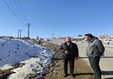 بازدید مسئولین از پروژه راه ورودی روستای طاهرآباد و گلخندان، در راستای ارتقاء خدمات به روستاییان