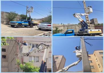 ارتقای روشنایی معابر فاز ۴ پردیس با اجرای عملیات در خیابان‌های دیانت‌پور و سجادیان